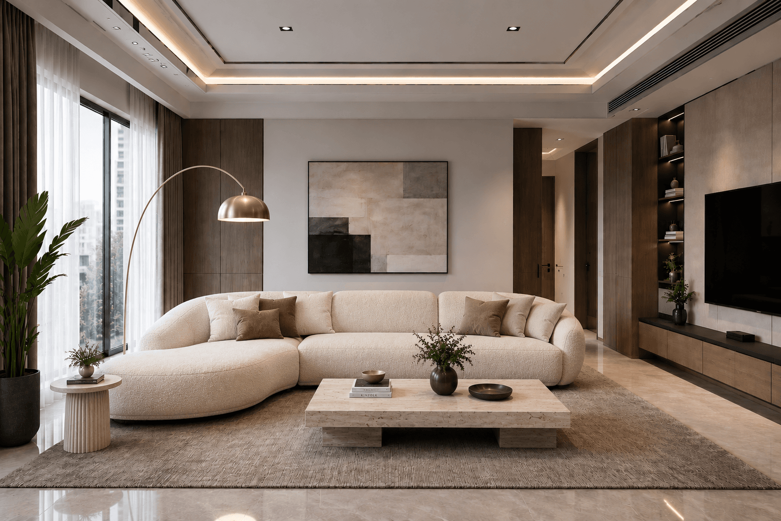 Organic Luxury Living Room Design