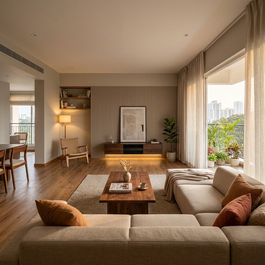 Urban Minimalist Living & Foyer